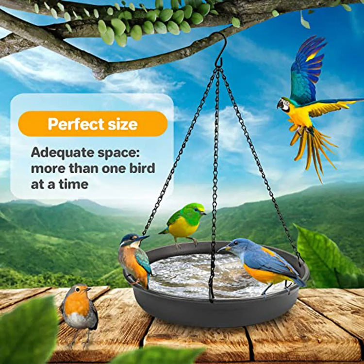 Hanging Bird Feeder | Outdoor Bird Bath Tray & Water Drinker for Garden Birds