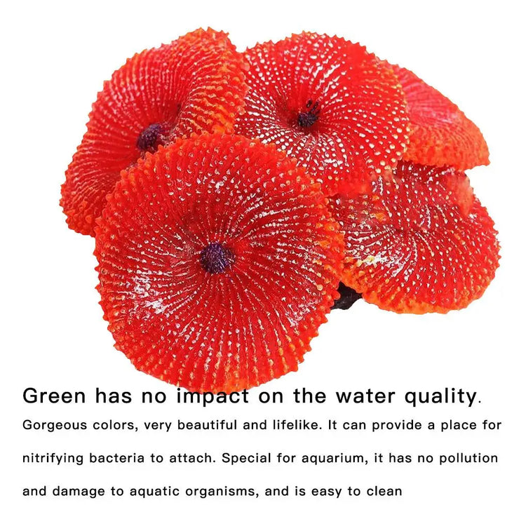 Aquarium Artificial Coral Ornament – Vivid Soft Silicone Simulation Coral Decoration for Fish Tank