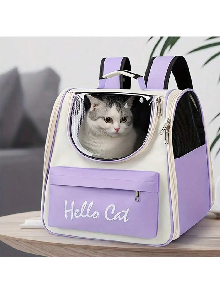Cat Carrier Backpack for Outdoor Travel | Breathable Pet Bag for Cats/Small Dogs with Cushion