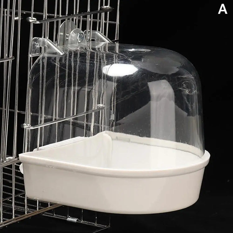 Hanging Bird Bath Box | Parakeet Shower Cage Bath | Bird Bathtub for Canary, Cockatiel, Budgerigar, Small Parrots