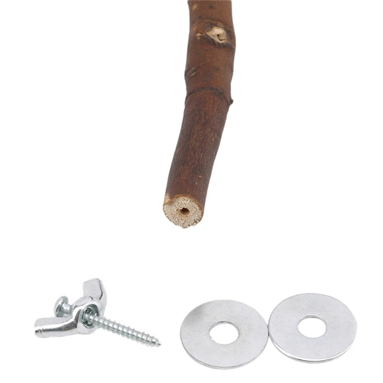 Pet Parakeet Budgie Hanging Play Toys | Bird Cage Wood Branch Stand Perches | Parrot Wooden Holder Perches