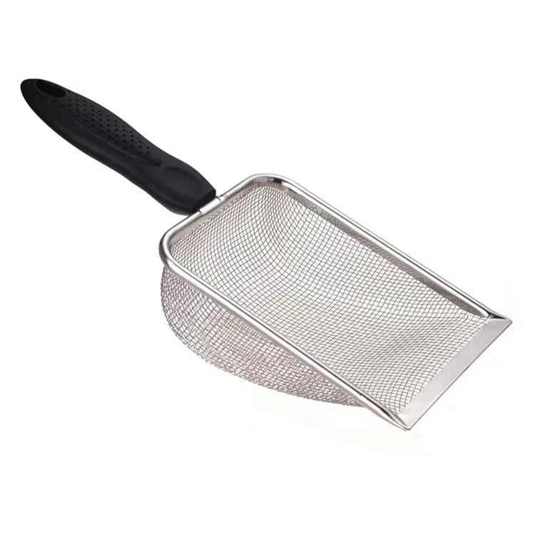 Durable Stainless Steel Litter Scooper | Ergonomic Design | Easy to Clean Cat & Dog Waste Scoop | Heavy-Duty Sleek Pet Tool
