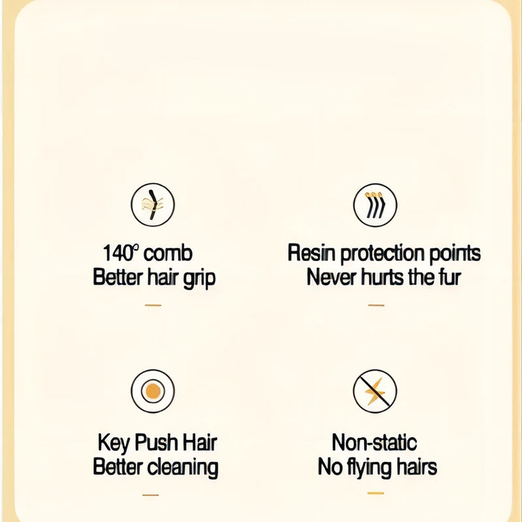 Pet Comb | One-Key Hair Removal Brush | Magic Massage Grooming Tool | Cat Hair Brush | Easy Clean