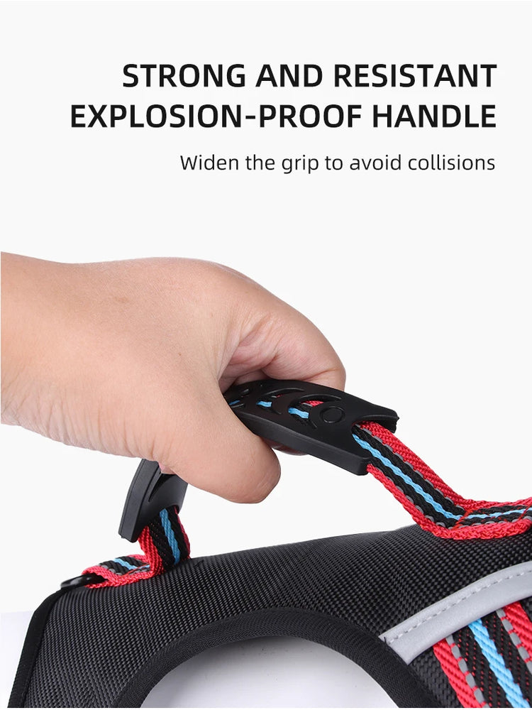 Durable Nylon Dog Harness with Handle – Travel-Friendly, Lightweight & Explosion-Proof Vest for All Dog Sizes