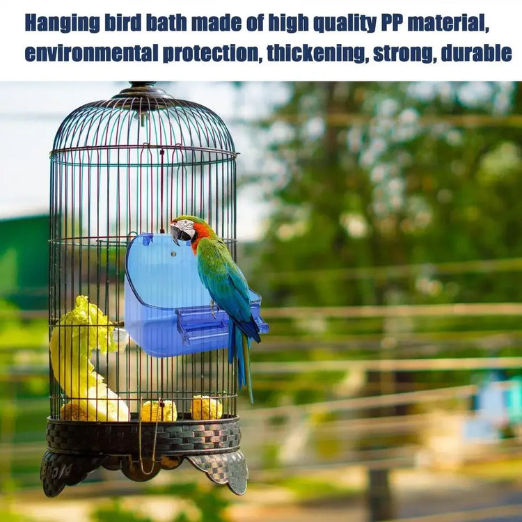 Bird Bath for Cage Parrot Bathing Tub Bird Cage Bath Bird Bathtub Pool Convenient Thick Sturdy for Cockatiel Parrots Small Birds