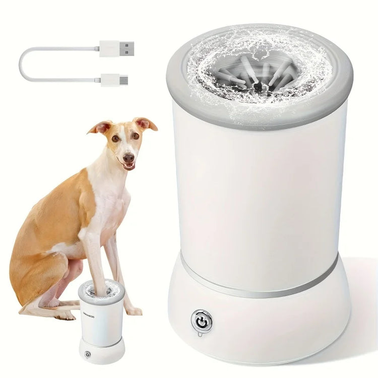 Electric Pet Paw Cleaner – Automatic Foot Washer for Dogs & Cats