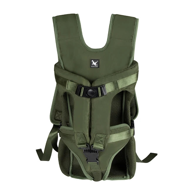 Adjustable Front Dog Carrier Backpack – Breathable Travel Bag for Small & Medium Pets
