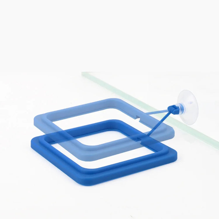 Floating Fish Food Feeder Ring with Suction Cup – Square & Circle Aquarium Station