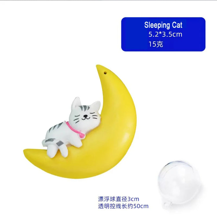 Mini Floating Diver & Mermaid Aquarium Decoration – Cartoon PVC Fish Tank Ornament with Line & Buoy