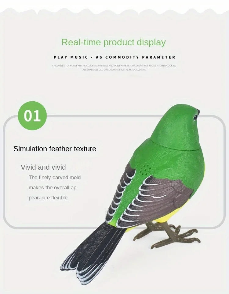 Simulation Bird Toy | Electronic Singing Bird | Interactive Bird for Kids | Motion Sound Control | Cute Decorative ToySimulation Bird Toy | Electronic Singing Bird | Interactive Bird for Kids | Motion Sound Control | Cute Decorative Toy