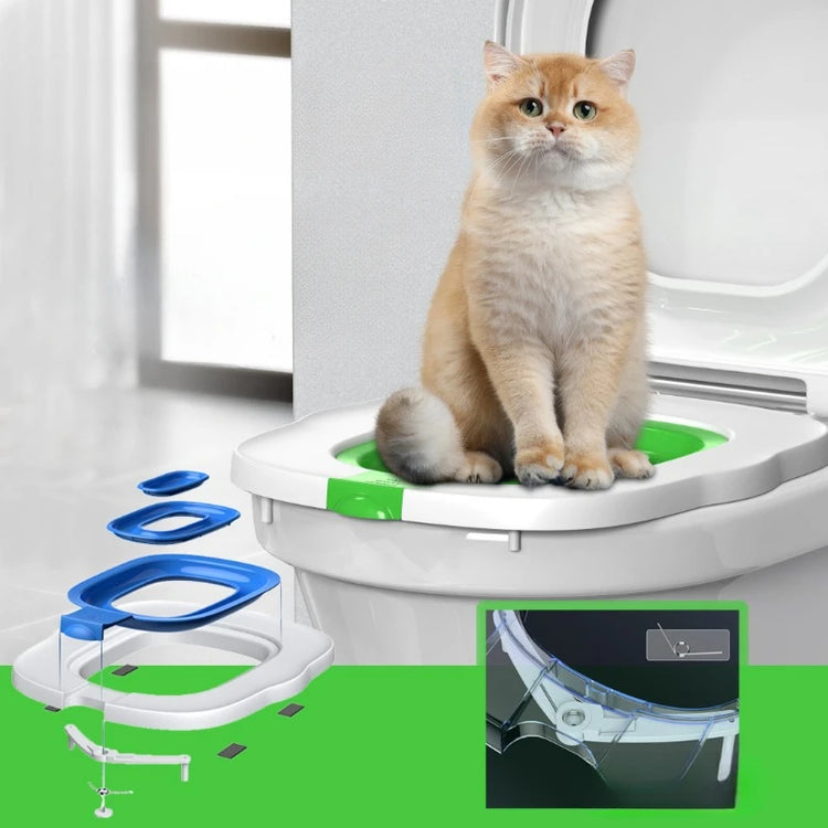 Best Plastic Cat Toilet Training Kit | Reusable Litter Mat & Toilet Trainer for Cats/Puppies | Pets Cleaning & Training Product