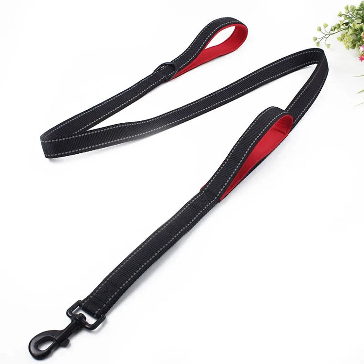 Heavy Duty Double Handle Dog Leash – Outdoor Training & Travel Lead