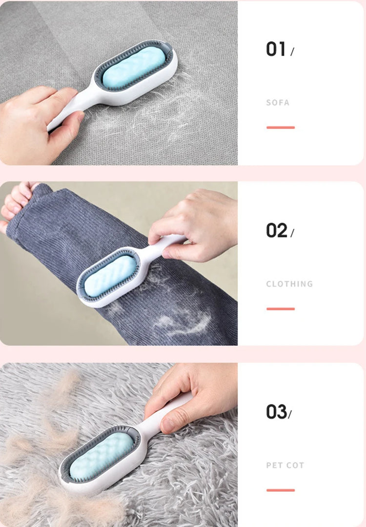 Clean Cat Dog Hair Removal Comb | Pet Grooming Brush | Wipes-Ready Brush for Cats/Dogs | Katten Accessories