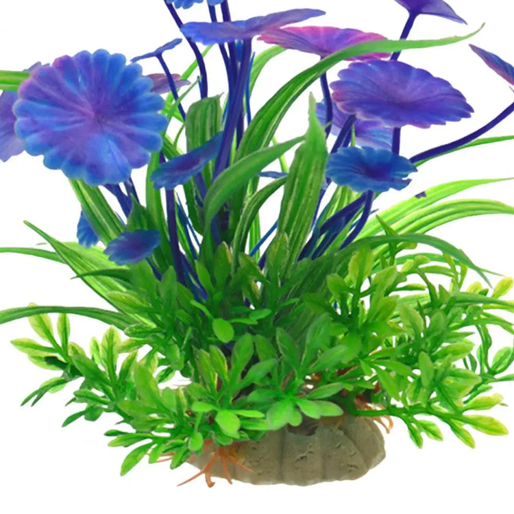Artificial Aquatic Plant – Fade-Resistant Plastic Decor for Fish & Reptile Tanks