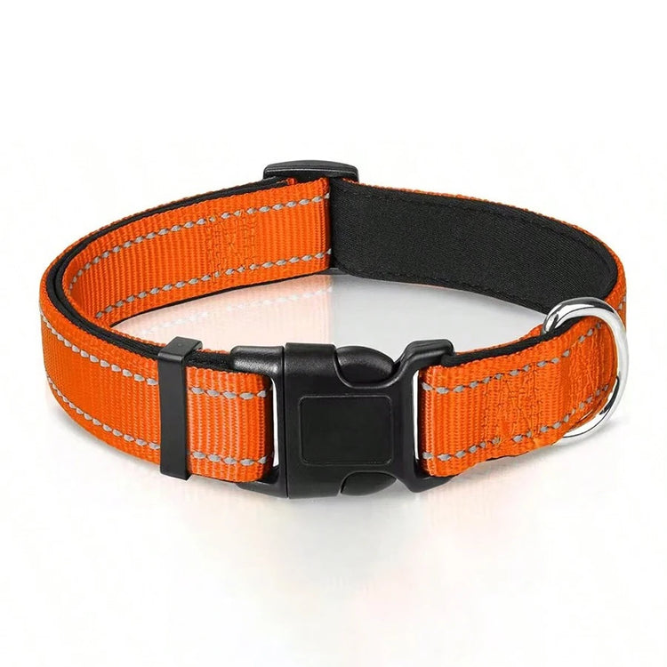 Reflective Soft Padded Dog Collar – Adjustable & Breathable Safety Collar for Small, Medium & Large Dogs