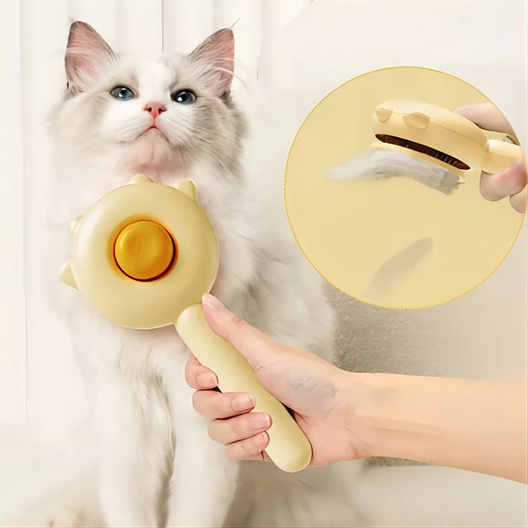 Pet Comb | One-Key Hair Removal Brush | Magic Massage Grooming Tool | Cat Hair Brush | Easy Clean