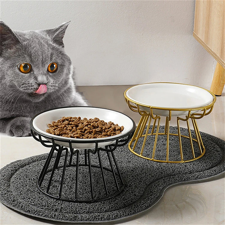 Cat Lift Bowl — Metal Stand Only | Elevated Feeder Base for Cats/Dogs | Pet Food & Snack Dish Holder | Puppy/Kitten Feeding Accessories