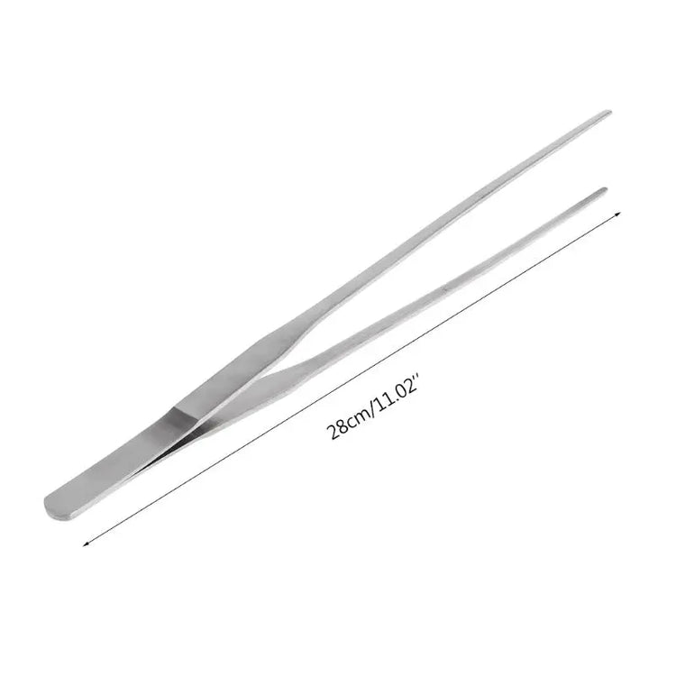 Stainless Steel Aquarium Tweezers – 27cm Straight Planting & Feeding Tongs for Fish Tanks