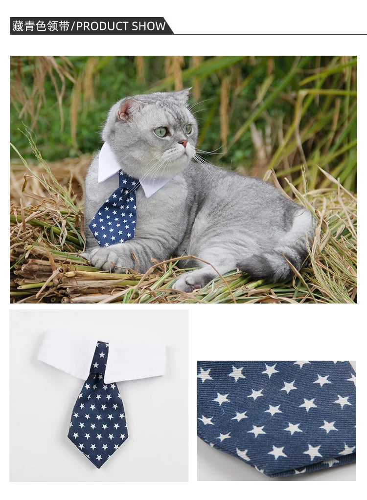 Gift Pet Dog/Cat Formal Necktie | Tuxedo Bow Tie - Black and Red Collar for Dog/Cat | Pet Accessories for Wedding, Holiday, and Party