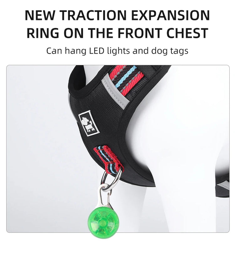 Durable Nylon Dog Harness with Handle – Travel-Friendly, Lightweight & Explosion-Proof Vest for All Dog Sizes