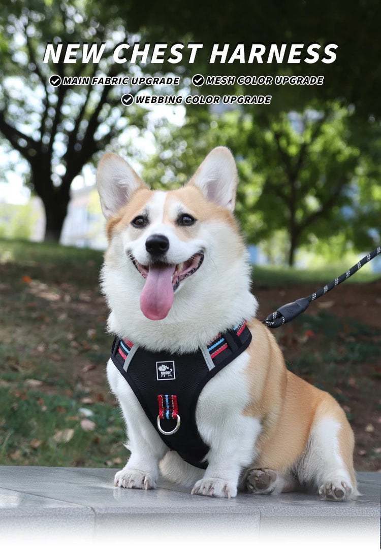 Durable Nylon Dog Harness with Handle – Travel-Friendly, Lightweight & Explosion-Proof Vest for All Dog Sizes