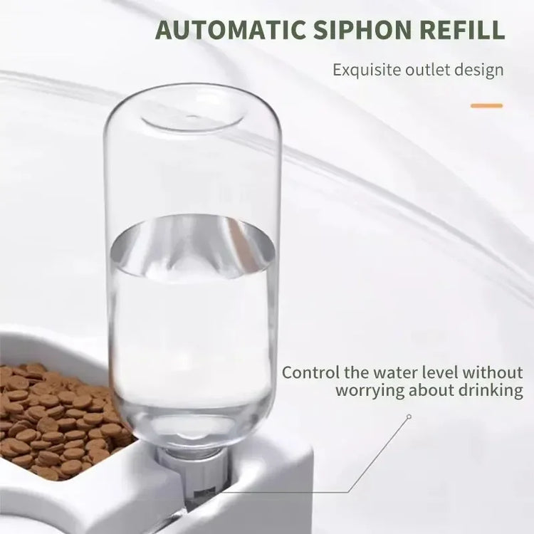 Heart-Shaped Automatic Water Refill Double Bowl, Food & Water Feeder for Cats and Small Dogs