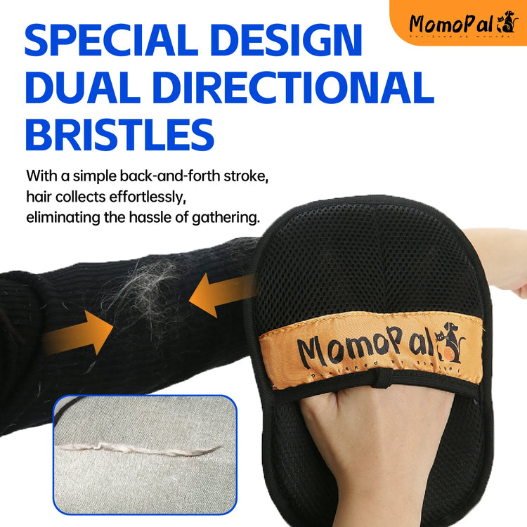 Pet Grooming Gloves | Cat Hair Removal Brush | Static-Free Stripping Mitts for Cats