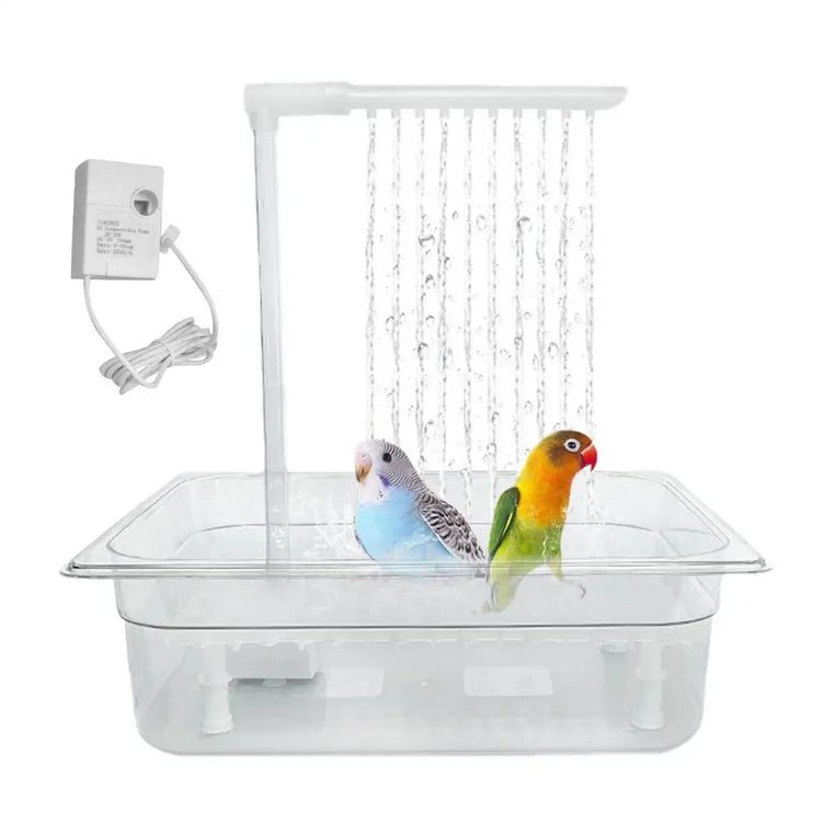 Bird automatic Bathing Tub | Small Parrot Bowls / Multipurpose Small Bathtub Bowl - Cage USB Bird Shower Fountain For Parakeets