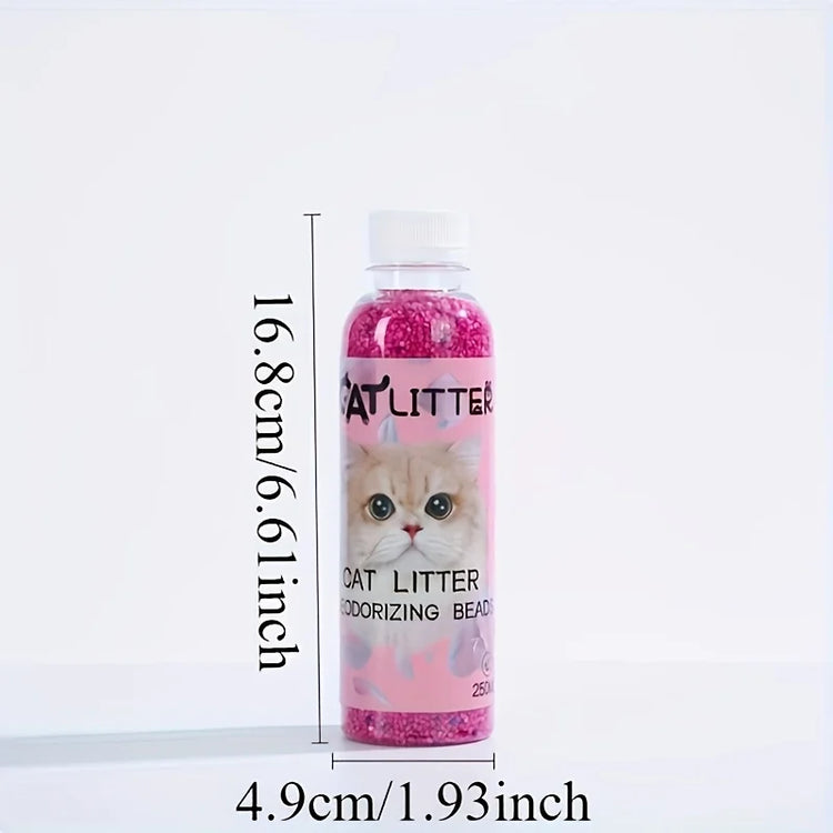 A Bottle of Cat Litter Deodorizing Beads | Cat Litter Freshener | Pet Odor Neutralizing Scented Additives | Odor Control for Litter Box