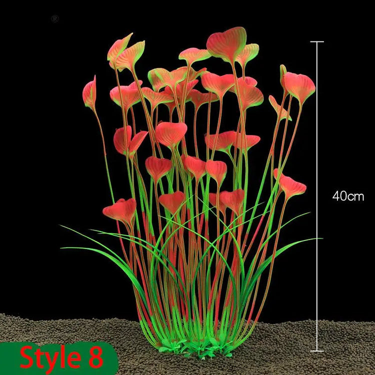 40cm Artificial Aquarium Plant – Durable Plastic Water Grass Decoration for Fish Tank