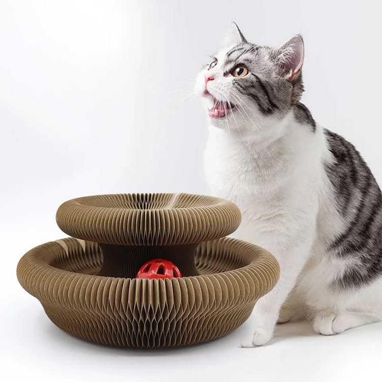 Magic Cat Toy Interactive Cats Ball Toys Kitten Game Training Stuff Fun Multiple Shapes Corrugated Paper Cat House Pet Supplies
