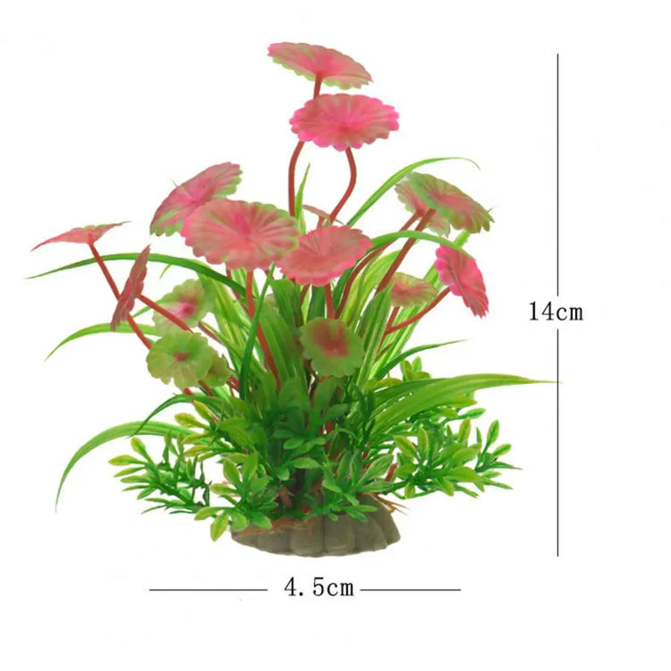 Artificial Aquatic Plant – Fade-Resistant Plastic Decor for Fish & Reptile Tanks