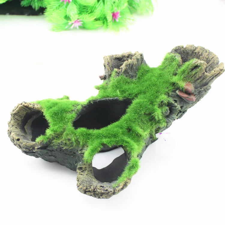 Resin Wood Aquarium Decoration – Natural Tree Trunk Fish Tank Ornament for Hiding and Landscaping