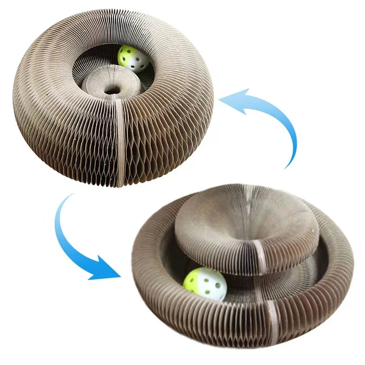 Magic Cat Toy Interactive Cats Ball Toys Kitten Game Training Stuff Fun Multiple Shapes Corrugated Paper Cat House Pet Supplies