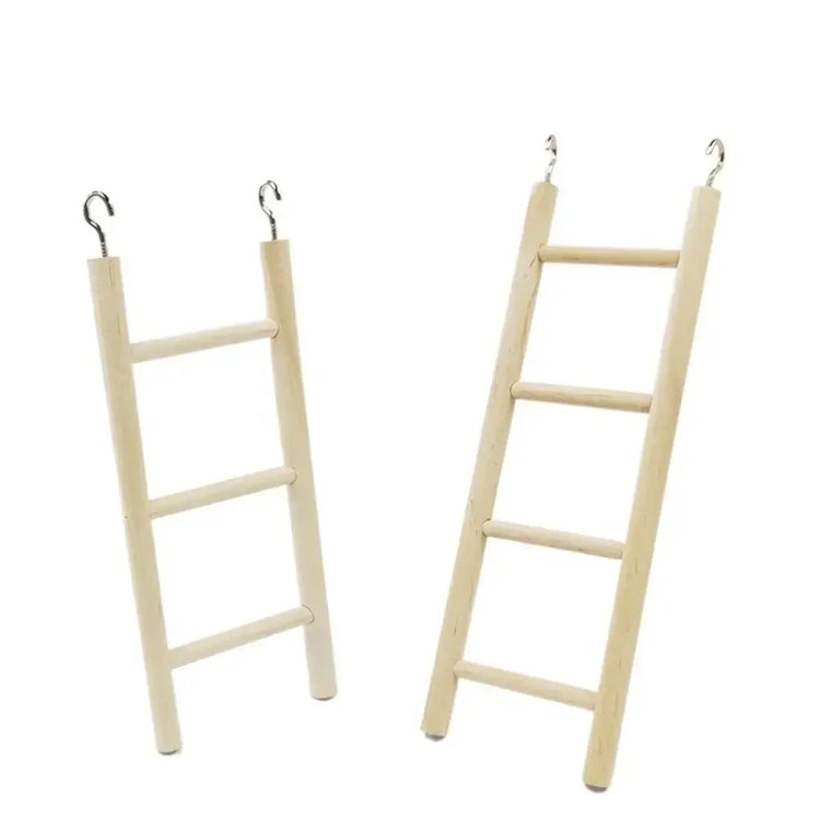 1PC Birds Toy | Wooden Ladders Swing Scratcher Perch Climbing | 3/4/5/6 Step Ladder for Bird Cage Parrots Hamsters Hanging Pet Supplies
