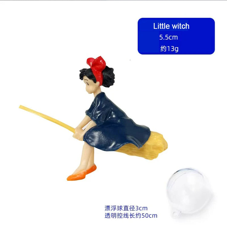 Mini Floating Diver & Mermaid Aquarium Decoration – Cartoon PVC Fish Tank Ornament with Line & Buoy