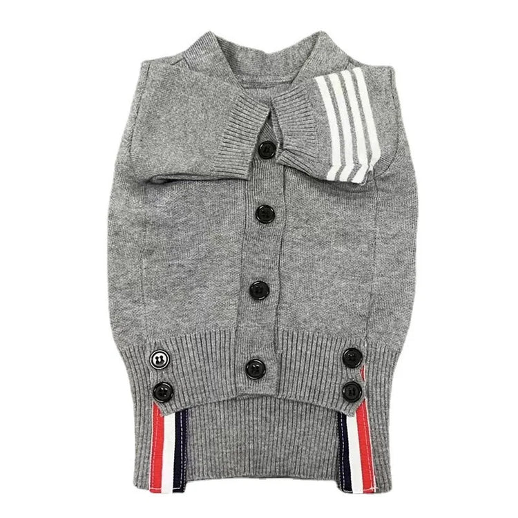 Cat Dog Clothes | Autumn Winter Sweater | Fashion Cardigan | English Short & Blue Cat | Teddy Chenery | Warm Wool Pet Clothing