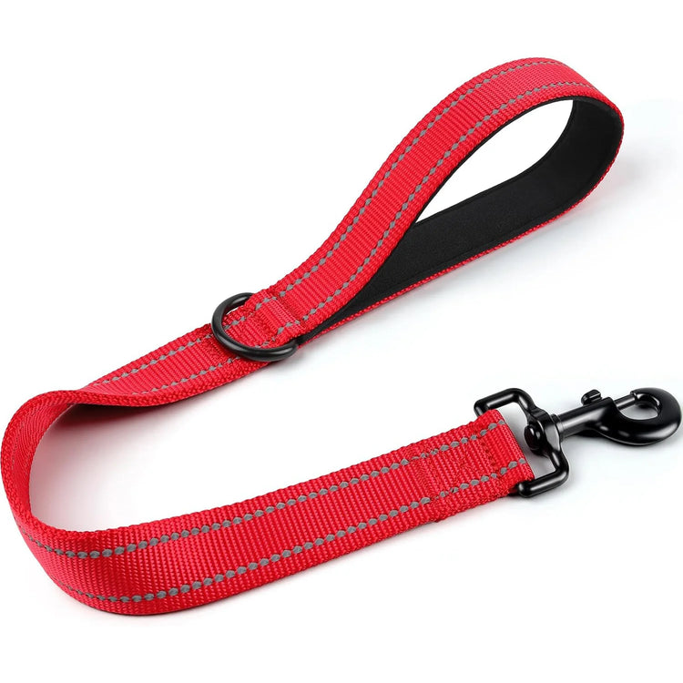 Taglory Short Dog Leash with Traffic Padded Handle | Heavy Duty Nylon Lead for Training & Control | Reflective Threads Pet Leash