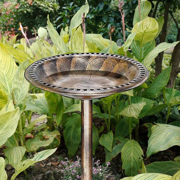 Antique Style Bird Bath | Weather-Resistant | Standing Flower Design for Courtyard, Lawn, Balcony, Yard, Garden