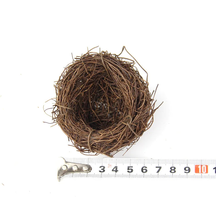 Straw Round Rattan Bird Nest | Chewable Bedding Toy for Parrots, Pigeons & Cage Birds