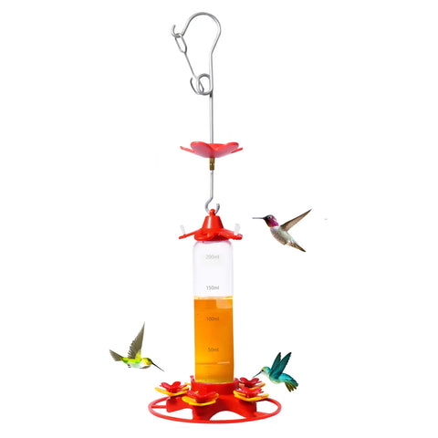 Hummingbird Feeder | Hanging Bird Water Drinker | Leakproof Feeder | Outdoor Garden Decoration
