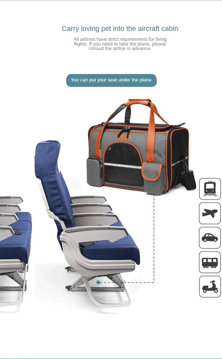 Crossbody Dog Bag – Pet Backpack | Multipurpose Solid Color Shoulder Carrier - Cats/Dogs | Breathable, Portable & Travel-Friendly