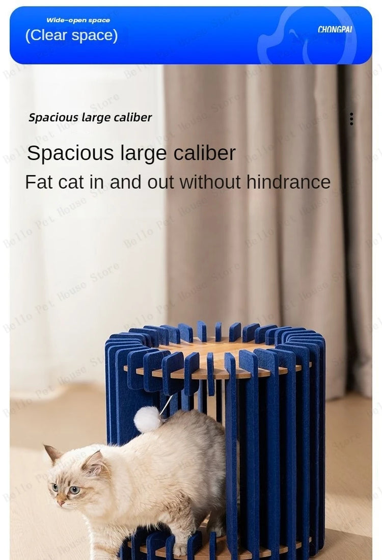 Bird Cage Cat Bed | Luxury Felt Nest for Cats | Breathable & Durable Enclosed Pet Furniture for Comfort & Style