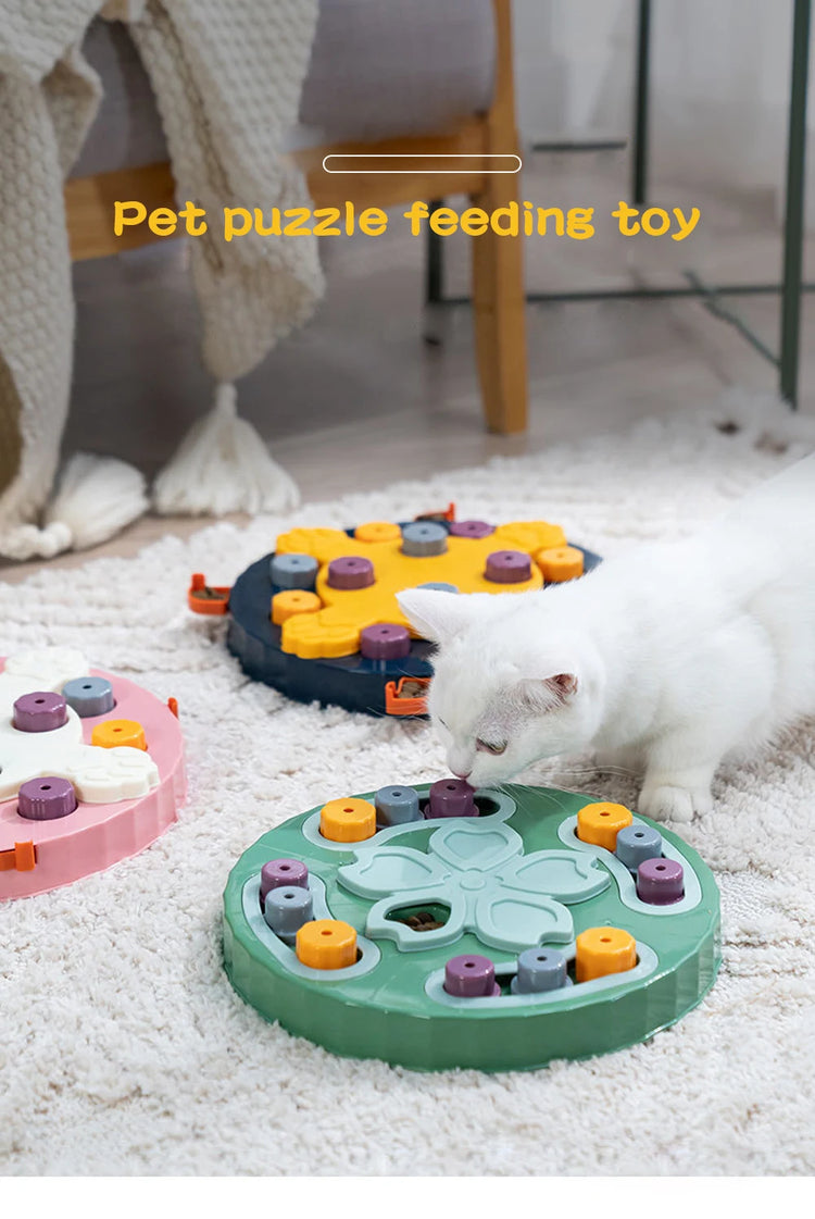 Interactive Puzzle Feeder Toy – Slow Eating Food Dispenser & Training Game for Cats and Dogs