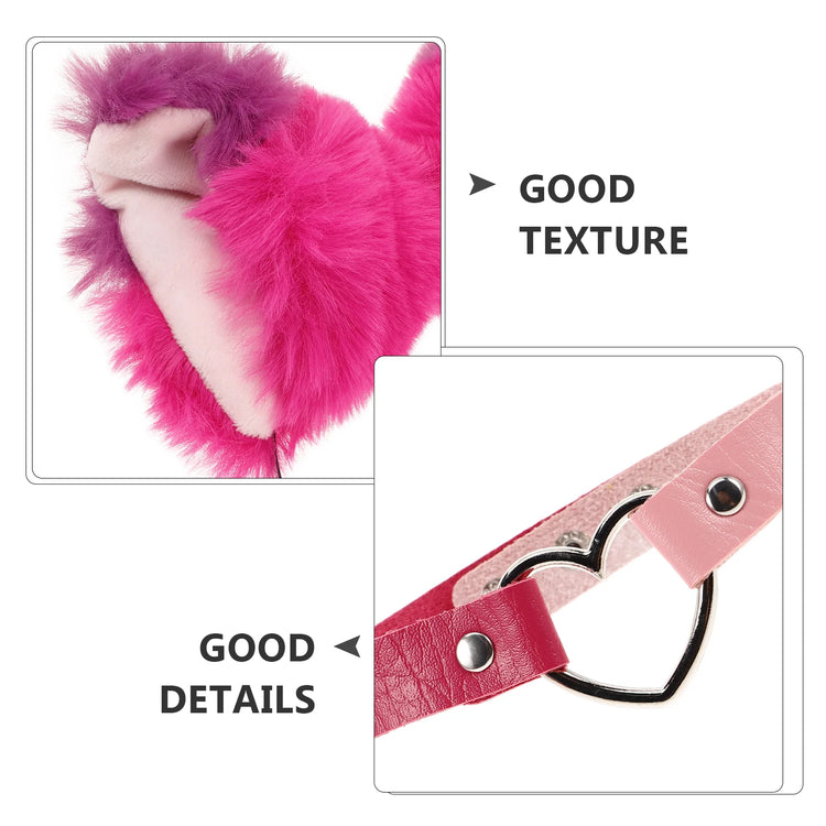 Cat Cosplay Costume Kit | Ears, Tail, Gloves, Collar & Socks | Party & Halloween Accessory Set