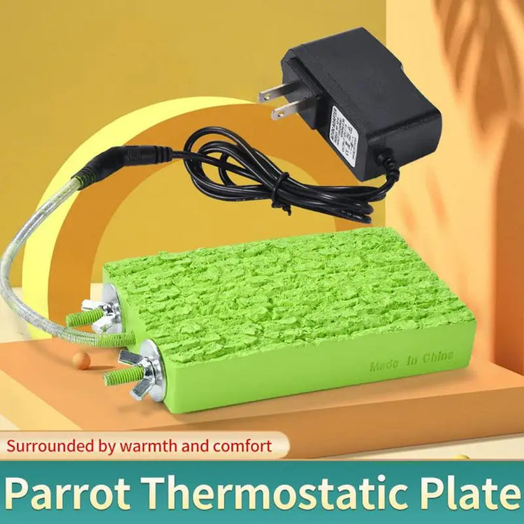 Bird Cage Heated Perch Platform – Snuggle-Up Parrot Warmer with Anti-Bite Cord | Automatic Bird Heater for Budgies & Small Cage Birds