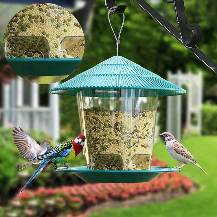 3PCS/ 2PCS/1PCS Bird Feeder | Hanging Squirrel-Proof Feeder | Large Capacity Outdoor Bird Feeder | Garden Decoration | Easy Fill & Clean