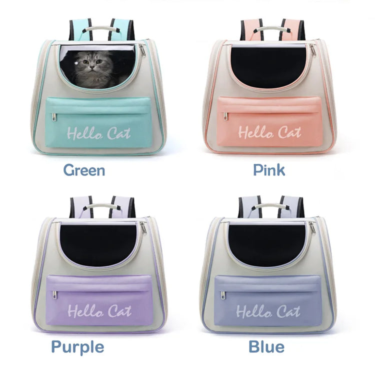 Windproof Outdoor Travel Backpack for Cats/Small Dogs | Pet Carrier Bag with Cushion