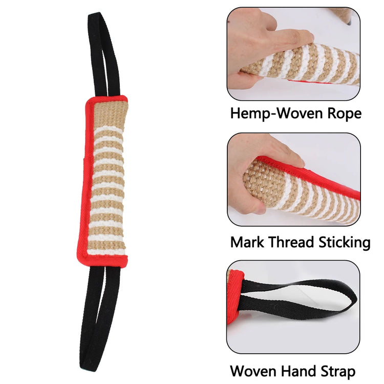 Durable Dog Tug Toy with Rope Handles for Training & Chewing Exercise