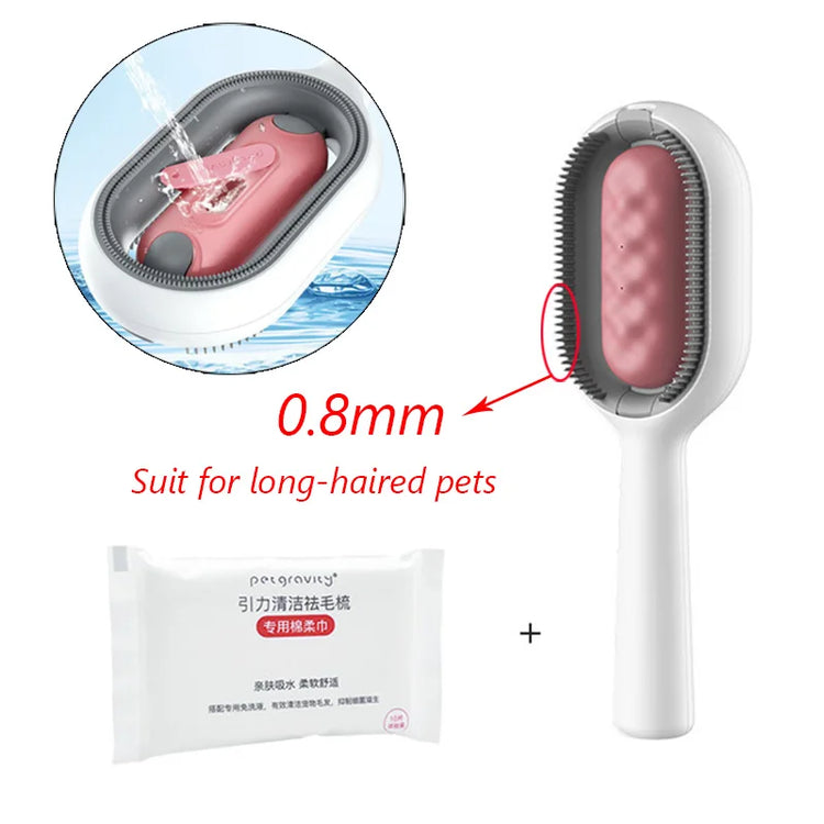 Clean Cat Dog Hair Removal Comb | Pet Grooming Brush | Wipes-Ready Brush for Cats/Dogs | Katten Accessories